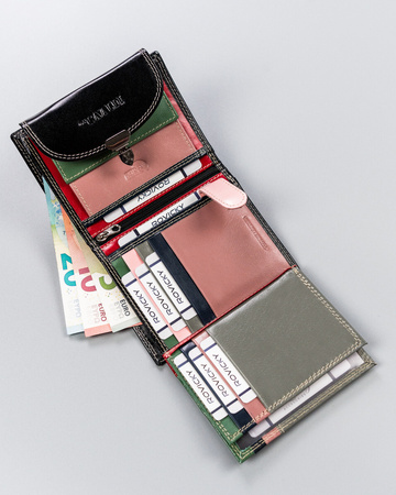 Portfel damski skórzany na zatrzask z technologią RFID - 4U Cavaldi