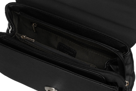 Torebka crossbody Elegancja w czerni z pikowaniem - David Jones