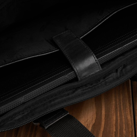 Torba skórzana męska na laptopa 15,6" Paolo Peruzzi czarna AL-09-BL