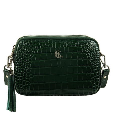 Listonoszka krokodyla Canaletto - elegancka skórzana torebka zielona