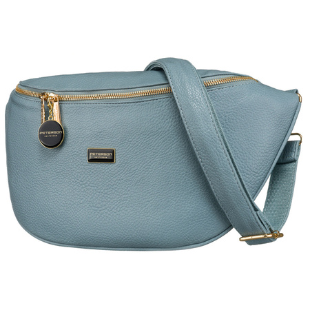 Saszetka damska crossbody z eko skóry w niebieskim kolorze Peterson