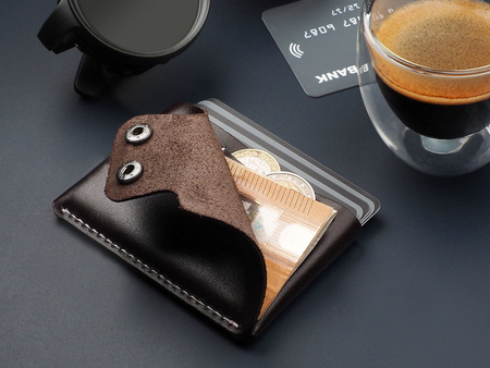 Portfel HOBBY wykonany ze skóry Italia brązowy