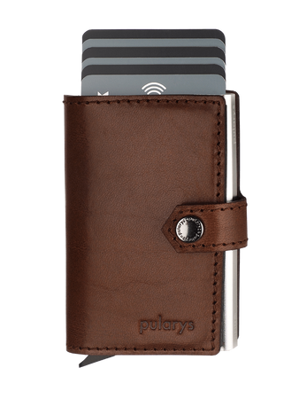 Portfel EASY WALLET wykonany z garbowanej skóry Nomad brązowy