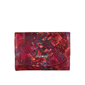 Portfel damski BajuBaj - czerwony skórzany, nowoczesny i funkcjonalny