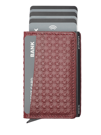 Portfel KANGOO - PEPIT Decor wykonany z delikatnej skóry Italia wiśniowy