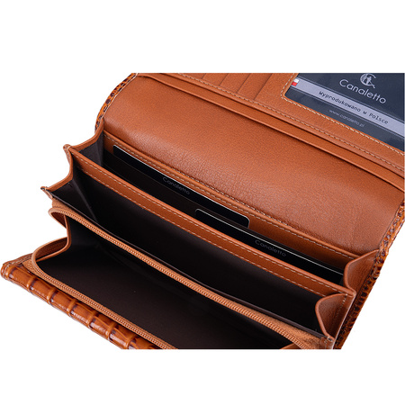 Portfel skórzany Canaletto krokodyli - elegancja z ochroną RFID