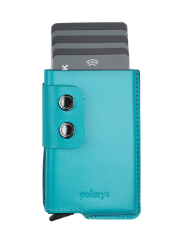 Portfel FUNKY wykonany ze skóry Italia turkusowy