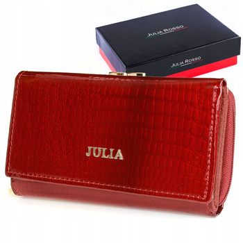 Portfel damski portmonetka skórzany RFiD mały