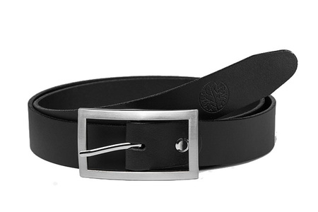 Skórzany pasek damski SILVA czarny 90-105-cm