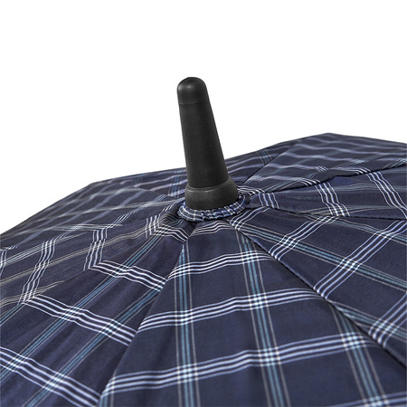 Półautomatyczny parasol w kratę SPLASH granatowy