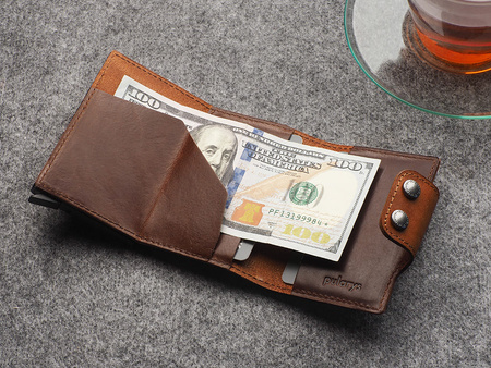 Portfel DOPPIO - POSTCARD Decor koniak