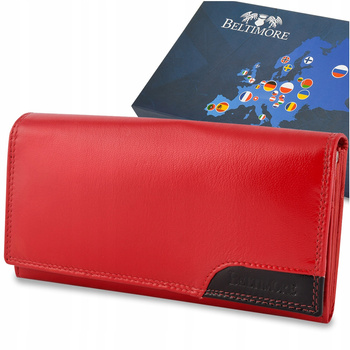 Damski skórzany portfel duży RFiD BELTIMORE