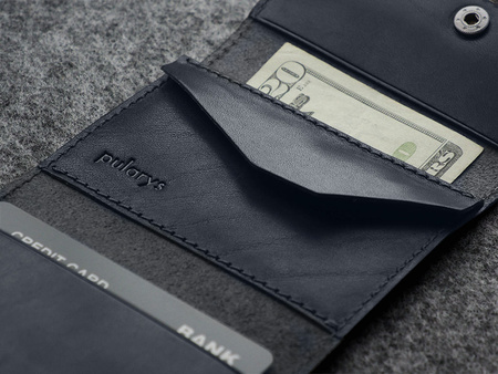 Portfel PORTER Go wykonany z roślinnie garbowanej skóry Nomad granatowy