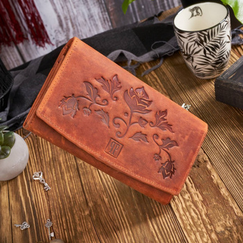 Damski portfel skórzany vintage Paolo Peruzzi T-01-OR