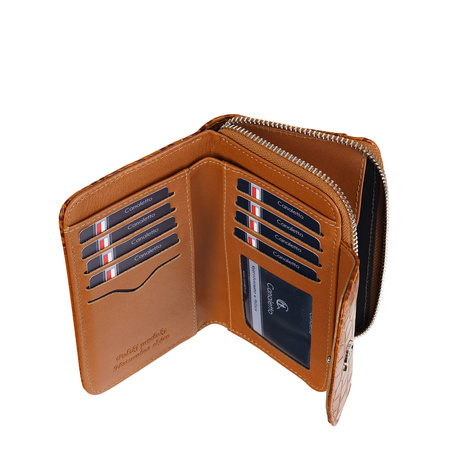Portfel Canaletto skórzany z RFID - elegancja w krokodylim wzorze