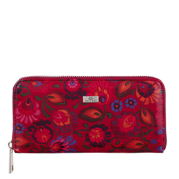 Portfel Damski Skórzany BajuBaj - Czerwony Kolor w Eleganckim Stylu
