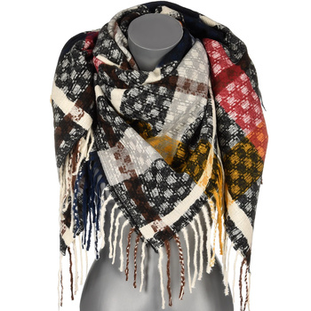 Duży Szalik Damski bawełniany ciepły chusta jesień