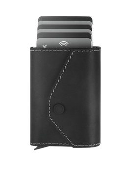 Portfel PORTER Go wykonany z woskowanej skóry Hunter czarny