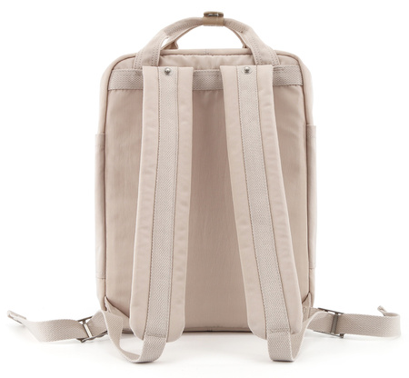 Plecak beżowy z kieszenią na laptopa - stylowy Himawari