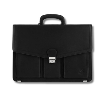 Teczka męska skórzana vintage Paolo Peruzzi T-80-HBL czarna