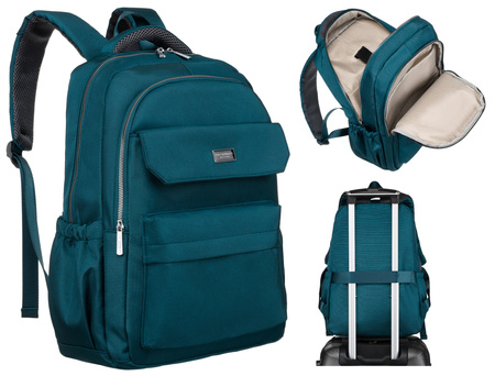 Plecak podręczny Peterson z regulowanymi szelkami, niebieski