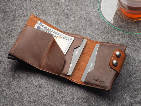 Portfel DOPPIO - POSTCARD Decor koniak