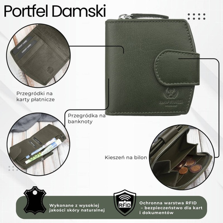 Portfel damski skórzany maa portmonetka RFID Paolo Peruzii AL-24-GB