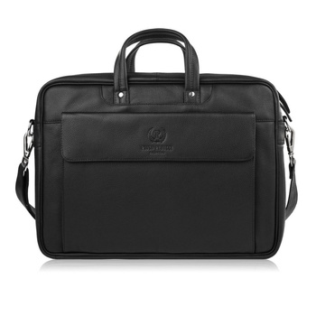 Torba męska skórzana na laptopa 15,6", A4, Paolo Peruzzi E-25-BL