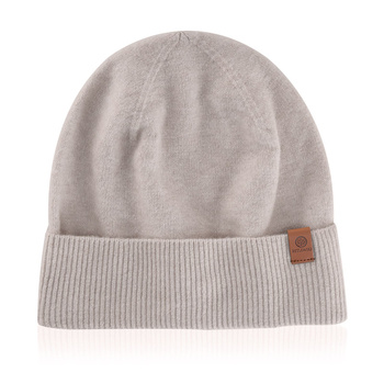 Wywijana czapka damska WINTER jasny-szary