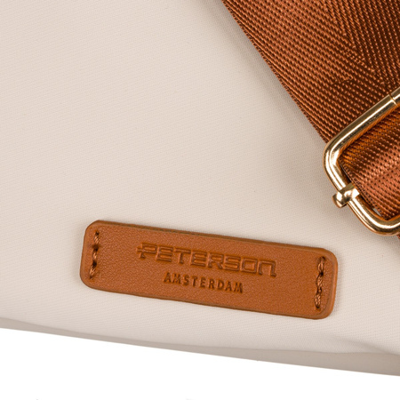 Torebka nylonowa damska Peterson w brązowo-beżowym kolorze
