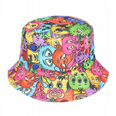 Kapelusz bucket hat czapka dwustronna na ryby lato