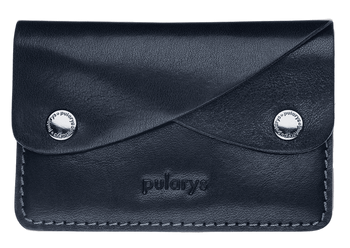 Portfel RETRO wykonany z roślinnie garbowanej skóry Nomad granatowy