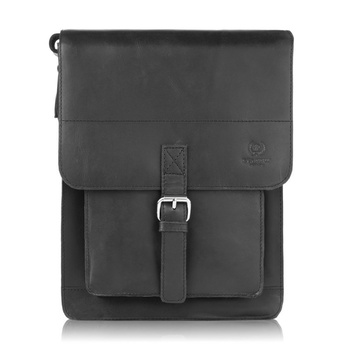 Torba na ramię vintage męska skórzana Paolo Peruzzi T-91-HBL