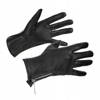 Rękawiczki skórzane damskie polar miś BELTIMORE S/M pięciopalczaste ciepłe