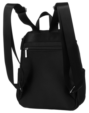 Plecak damski Peterson z wieloma kieszeniami w eleganckim czarnym kolorze