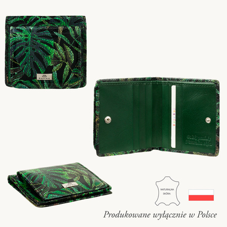 Portfel damski BajuBaj w zieleni - elegancki, skórzany i praktyczny