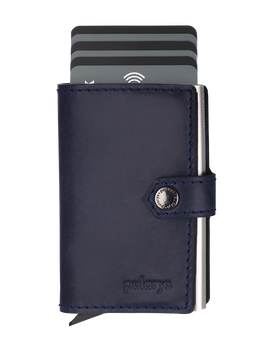 Portfel EASY WALLET wykonany z garbowanej skóry Nomad granatowy