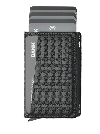 Portfel KANGOO - PEPIT Decor wykonany z delikatnej skóry Italia czarny