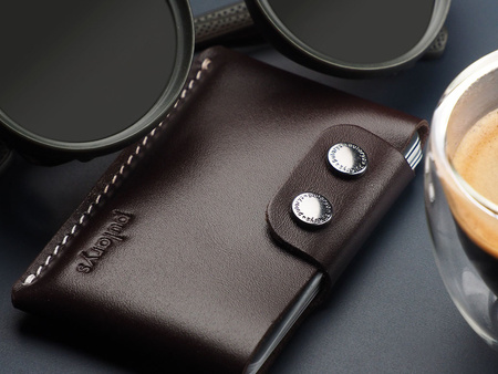 Portfel HOBBY wykonany ze skóry Italia brązowy