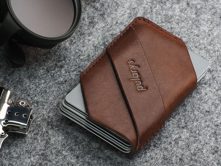 Portfel NAMIB wykonany z roślinnie garbowanej skóry Nomad brązowy