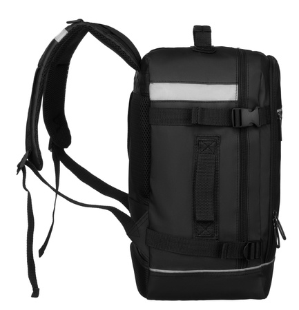 Plecak podróżny czarny z uchwytem na walizkę - Peterson