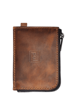 Portfel OLDTIMER SLIM wykonany ze skóry Saddle brązowy