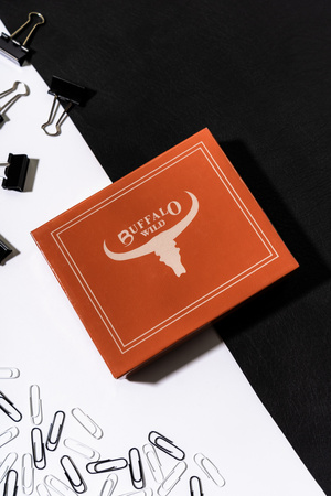 Portfel z naturalnej skóry męski na zatrzask - Buffalo Wild