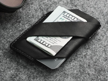 Portfel NAMIB wykonany z roślinnie garbowanej skóry Nomad czarny