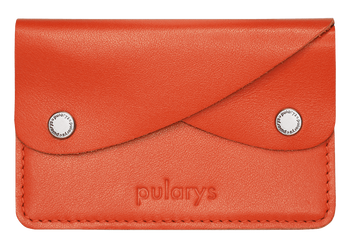 Portfel RETRO wykonany z miękkiej skóry Italia pomarańczowy