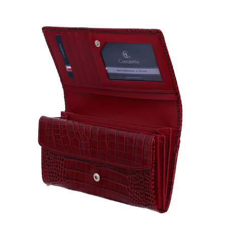 Portfel skórzany damski Canaletto z krokodylem - elegancja i ochrona RFID