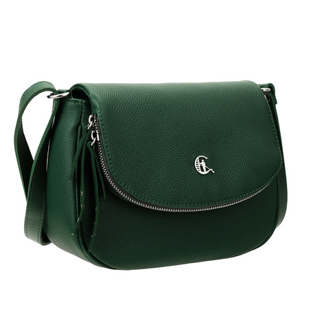 Torebka skórzana Canaletto – elegancka listonoszka w zielonym kolorze