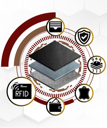 Portfel męski Peterson z naturalnej skóry - duży, pionowy, RFID