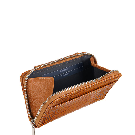 Portfel Canaletto skórzany z RFID - elegancja w krokodylim wzorze