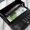Portfel damski skórzany z toczeniem w kwiaty czarny z ochroną RFID Paolo Peruzzi AL-12-BL